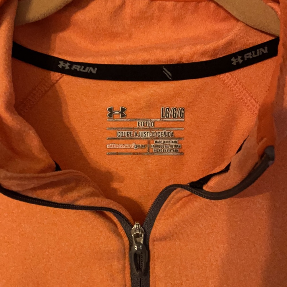 Under Armour zip “all season gear”  run shirt. L - Picture 2 of 2